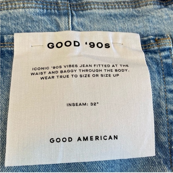 GOOD AMERICAN GOOD 90’S HIGH RISE WIDE LEG JEANS NWT - Picture 8 of 11